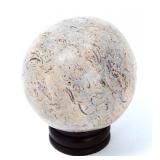 Lot 142 Finely Polished Dinosaur Bone Sphere wStand