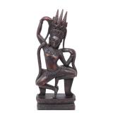 Lot 158 Vintage Thai Wooden Dancer Carving