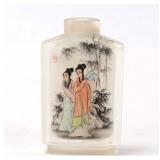 Lot 207 Chinese Rectangular Reverse Painted Glass Snuff Bottle
