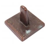Lot 265 Chinese Bronze Inscribed Seal Stamp