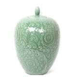 Lot 290 Lovely Chinese Celadon Glazed Ginger Jar