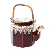 Lot 296 Chinese Octagonal Drip Frosted Glaze Teapot