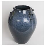 Lot 301 Chinese Navy Blue Porcelain Amphora Pot