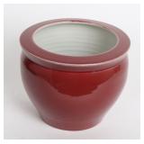 Lot 313 Chinese Oxblood Porcelain Pot