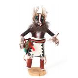 Lot 322 Native American Badger Kachina Doll, Hand Painted