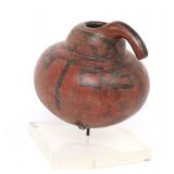 Lot 330 Costa Rican Pottery Gourd Shape Vessel
