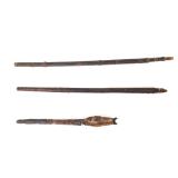 Lot 346 Three African Wood Smoking Pipes
