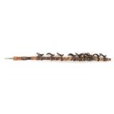 Lot 363 African Snakeskin & Ringed Smoking Pipe