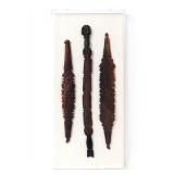 Lot 384 Trio of Mounted Tribal Loom Tools