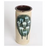 Lot 393 Vintage Signed Drip Painted Porcelain Vase