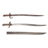 Lot 21 (2) French Chassepot Bayonets, Dated 1979