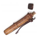 Lot 69 Fine Indonesian Blow Dart Quiver with Darts