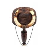 Lot 99 Fine Early Philippines Hat wBoar Tusks