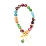 Lot 139 Stunning Multi-Gem Beaded Bracelet, Tulips