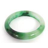 Lot 154 Lovely Chinese Jadeite Spinach & Forest Green Bangle