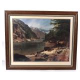 Lot 176 Barbara Peets Dated 1988, Big Horn Sheep Landscape