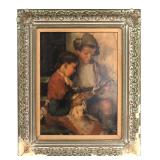 Lot 178 Brother and Sister Painting by Paul Mathias Padua (1903 - 1981)