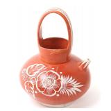 Lot 195 Mexican Ceramic Painted Pulque Pitcher