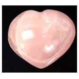 Lot 213 Beautiful Raw Pink Rock Crystal Quartz Heart