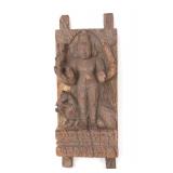Lot 286 South Indian Saraswati Carved Wood Panel, 18th C. or Earlier