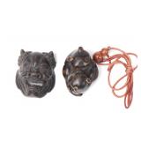 Lot 292 Bronze Netsuke & Bronze Demon Maskette