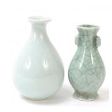 Lot 316 Two Chinese Porcelain Crackle Glazed Vases