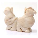Lot 326 Chinese Hard Stone Guardian Birds