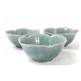 Lot 348 Trio of Chinese Crackle Glazed Bowls