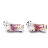 Lot 351 Pair of Baby Monk Brush Holders