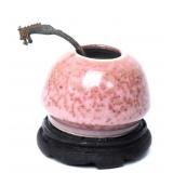 Lot 359 Gorgeous Chinese Flambe Glazed Water Pot wSpoon