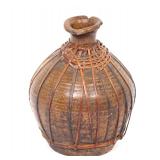 Lot 389 Philippines Rattan Wrapped Stoneware Jug