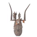 Lot 398 Great Horned Fon Mask w Figures