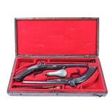Lot 5 Cased Set of American Dueling Pistols by Roberton P.