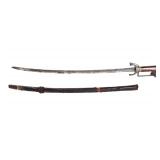 Lot 38 Moroccan Saif Sword wEuropean Blade & Scabbard