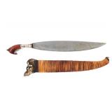Lot 61 Moro Barong Short Sword & Scabbard
