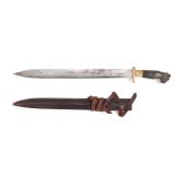 Lot 65 Large Negrito Bolo Sword w Scabbard