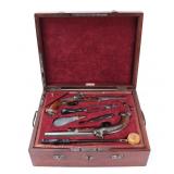 Lot 83 Champaign Cased Set of Officers Dueling Pistols