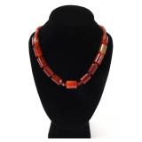 Lot 145 Gorgeous Carnelian Agate Beaded Necklace