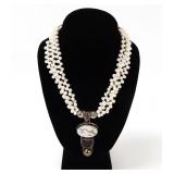 Lot 150 Wonderful Mixed Shell and Precious Stone Necklace