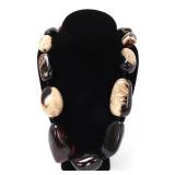 Lot 157 Natural Dark Blue Amber Chunky Necklace