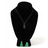 Lot 168 Chinese Jade Style Stone Necklace & Pendants