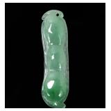 Lot 189 Chinese Jade Peapod Pendant