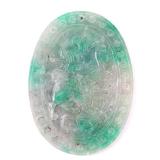 Lot 191 Lovely Marbled White & Green Chinese Jade Style Pendant