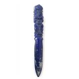 Lot 206 Stunning Intricately Carved Lapis Lazuli Ganesha Dagger, 400g