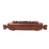 Lot 239 Vintage 1977 Hand Carved Maori Feather Box