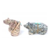 Lot 257 Lovely Pair of Native American Bear Fetish Figures
