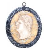 Lot 272 Grand Tour Mixed Marble Emperor Plaque