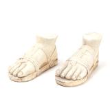 Lot 273 Deity Sized Marble Feet & Sandals