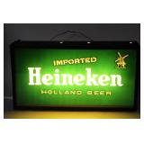 Lot 286 Vintage Heineken Beer Lit Advertising Sign