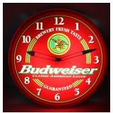 Lot 287 Vintage Budweiser Neon Advertising Clock